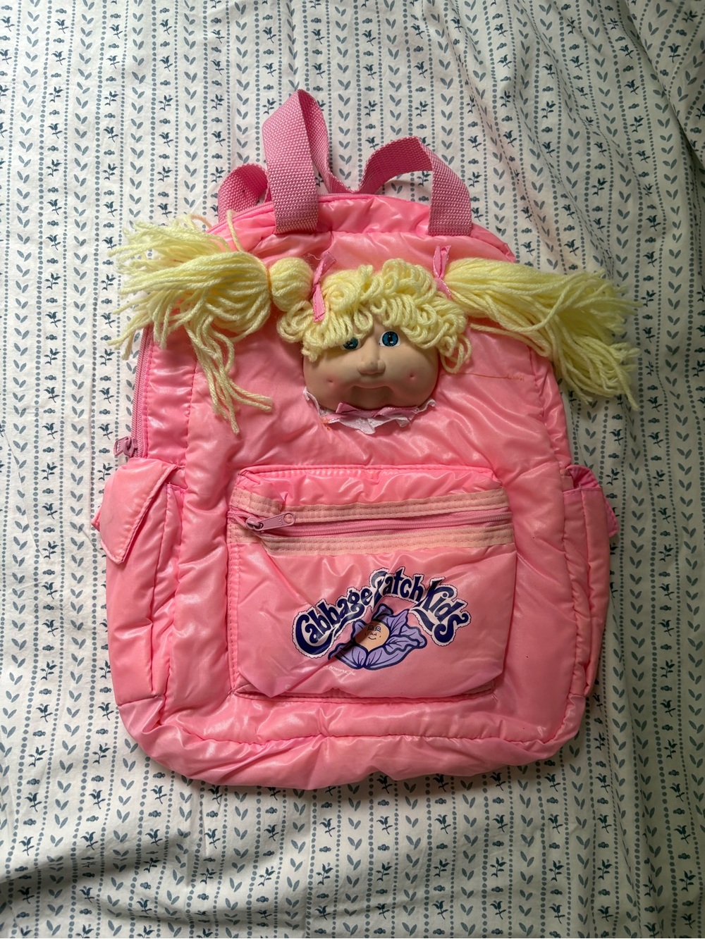 Cabbage Patch Kids Pink Doll Face Kids Backpack
